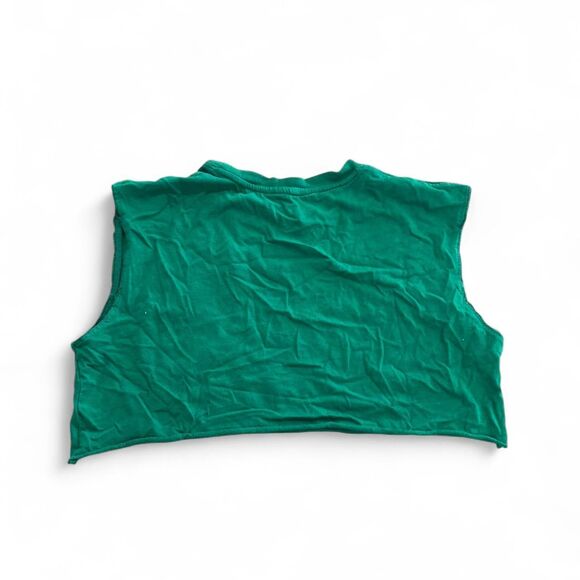 Y2k Levi Bright Green Sleeveless Crop Top - Picture 2 of 5